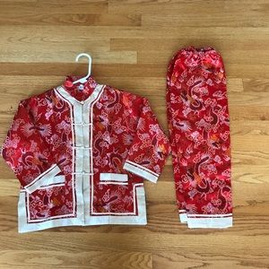 Traditional Chinese Youth Matching Top and pants S
